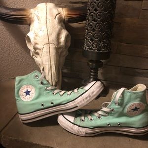 High Top Converse -Mint